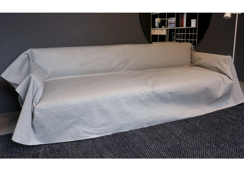 Telo Arredo Granfoulard Copritutto Cotone Made Italy Vari Disegni Arredatutto Copriletto Multiuso - 2 Piazze - Lord Grigio