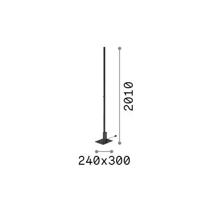 Lampada Da Terra Ego Dimmerabile Finitura Nero Altezza 201 cm Ideal Lux