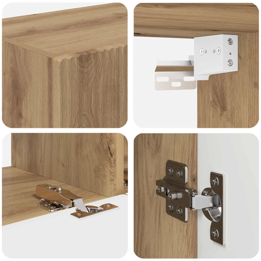 Set mobile TV 4 pcs Rovere artigianale Legno multistrato 3409014