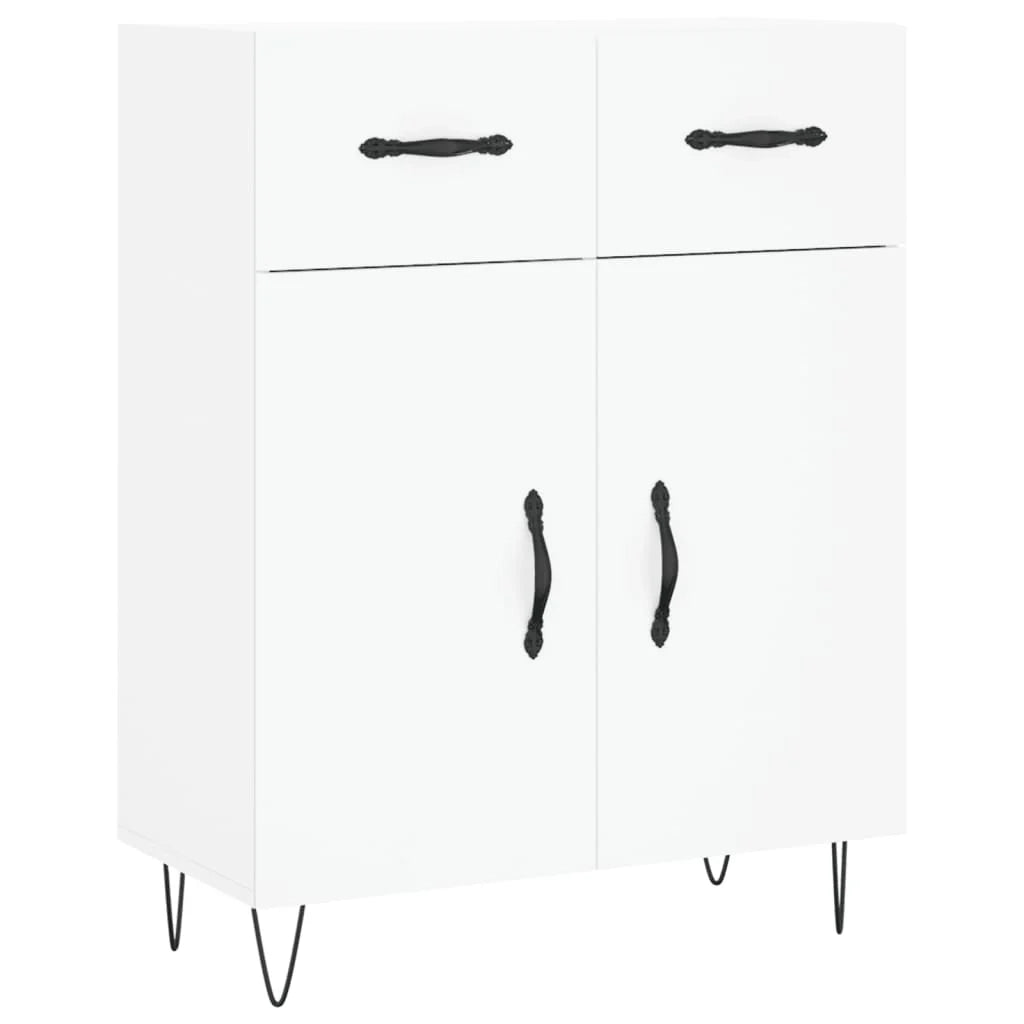 Buffet credenza cassettiera mobiletto mobile contenitore organizer cucina soggiorno salotto alto 69,5 x 34 x 180 cm legno ingegnerizzato bianco 02_0032699