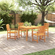 Set da pranzo per il giardino 5 pezzi in legno massello di acacia