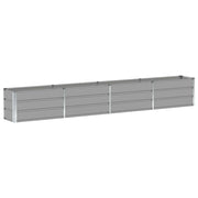 Fioriera moderna e versatile per interni/esterni 320 x 40 x 45 cm acciaio grigio chiaro 02_0059185