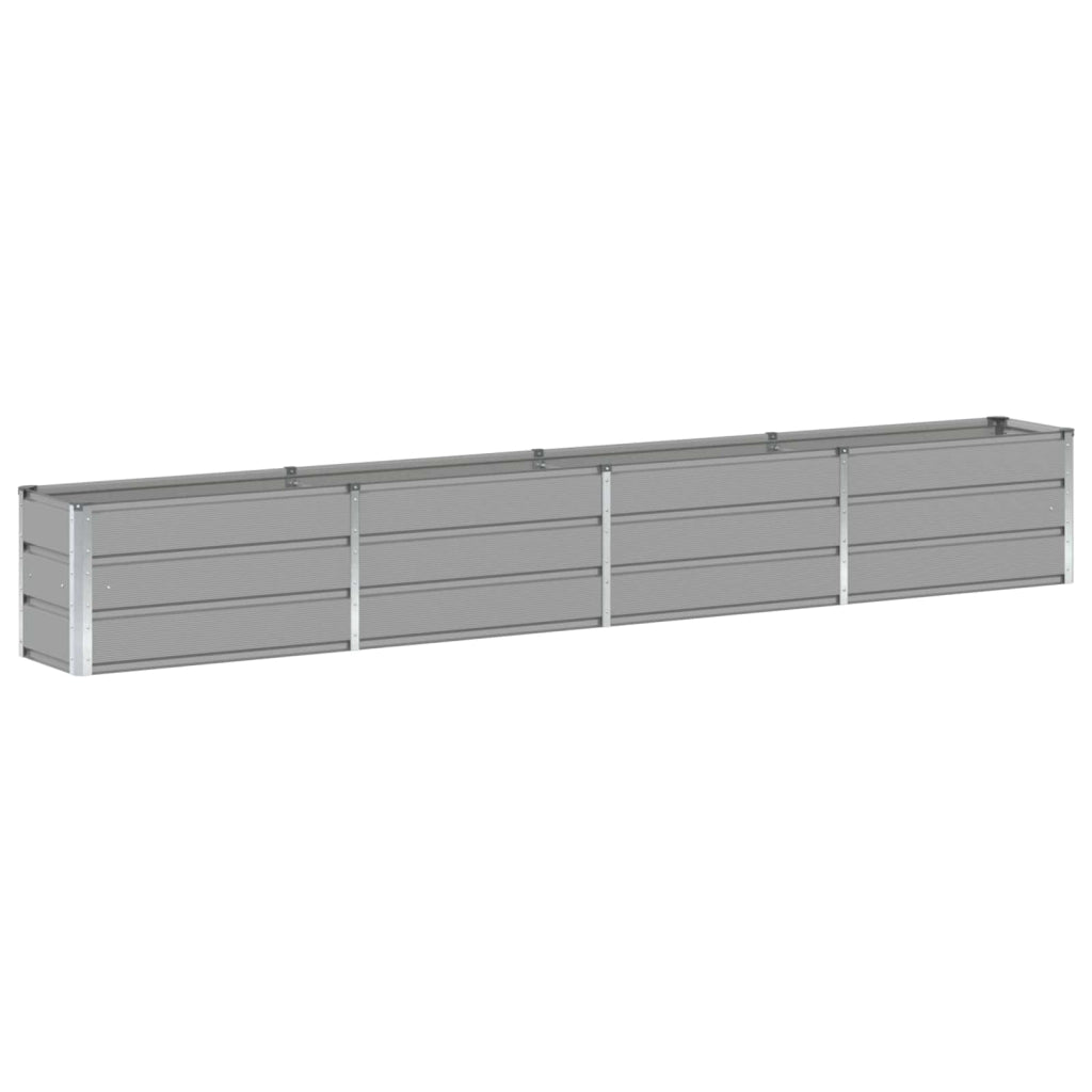 Fioriera moderna e versatile per interni/esterni 320 x 40 x 45 cm acciaio grigio chiaro 02_0059185