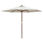 Ombrello | Parasolne da Giardino con Palo in Legno Sabbia 299x240 cm