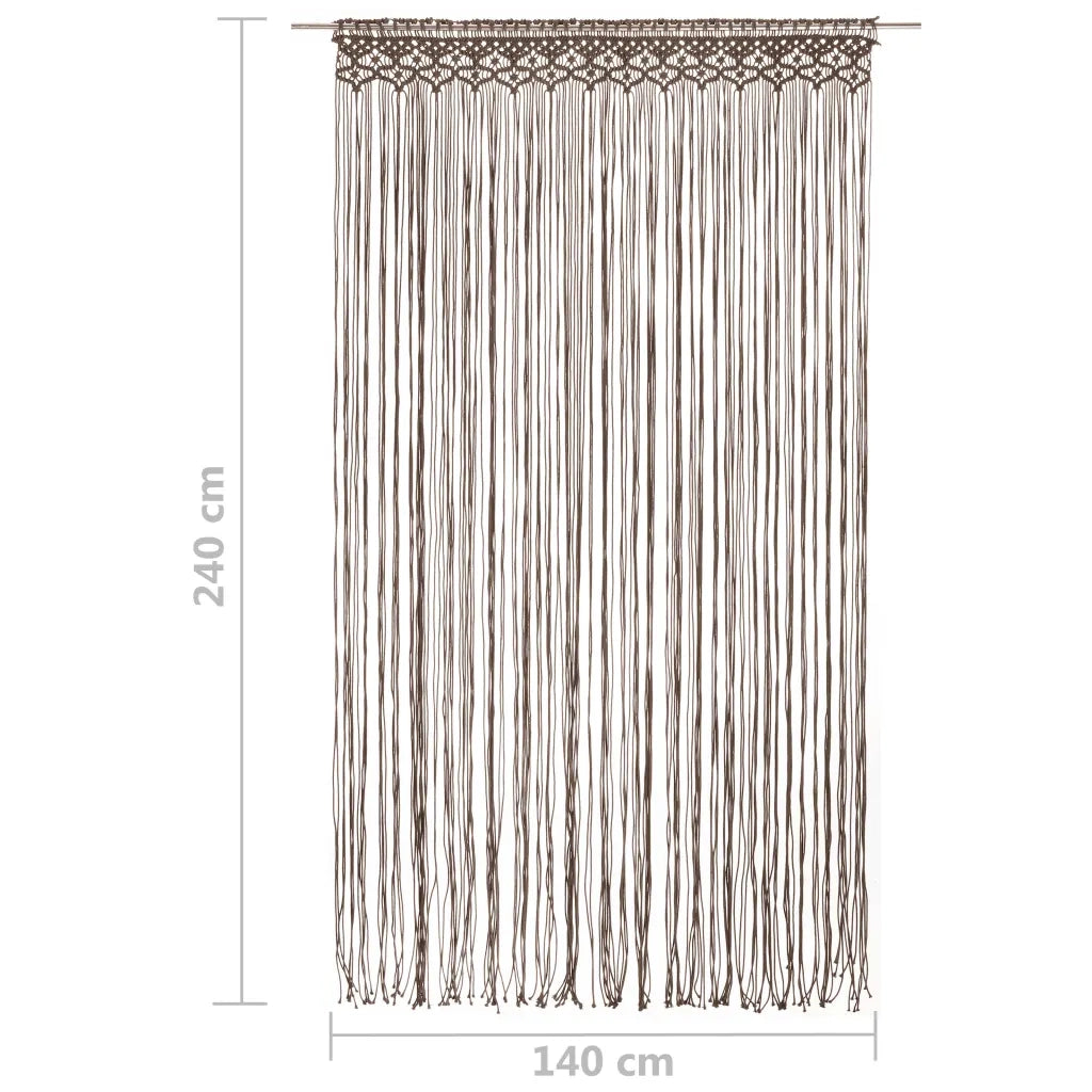 Tenda MacramÃ¨ Grigio Talpa 140x240 cm in Cotone cod mxl 77063