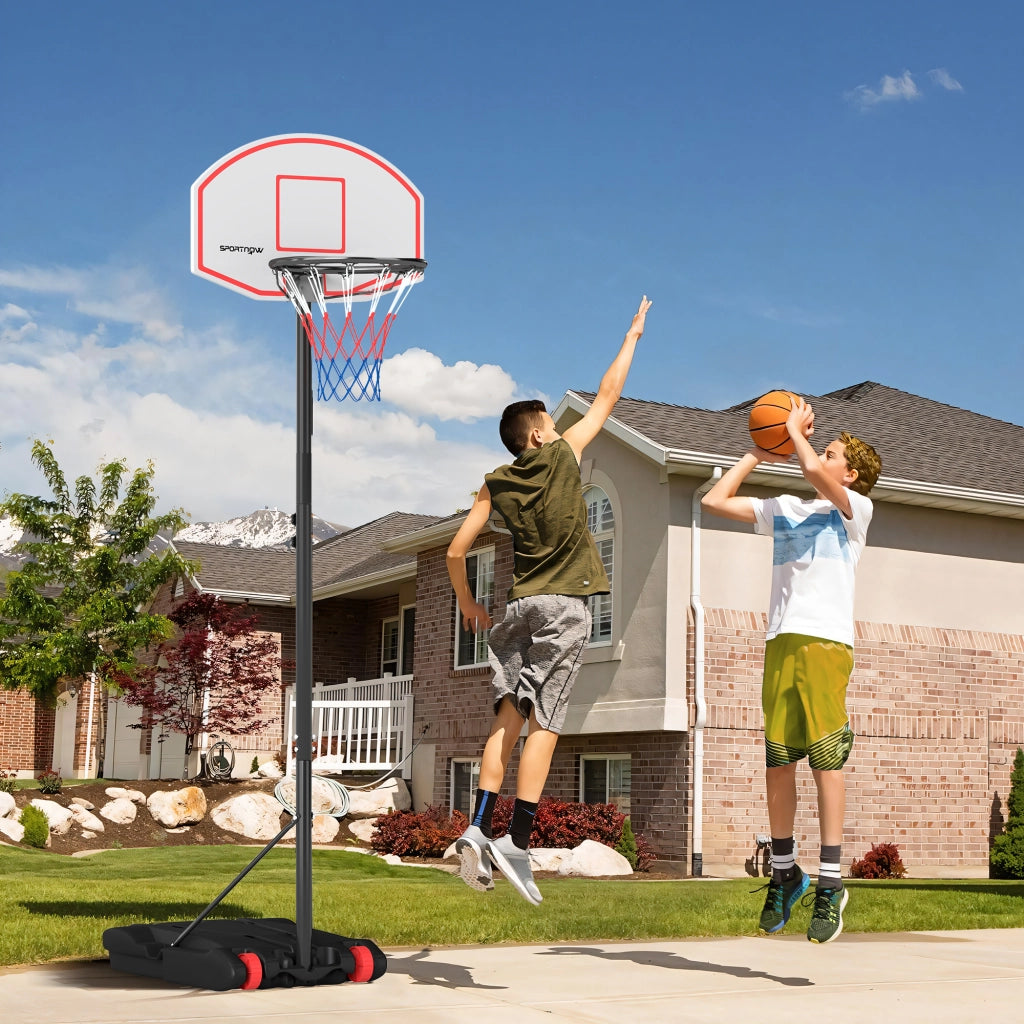 Canasta da Basket con Tavolo da Dardo Altezza Regolabile ¨C zephmum ¨C Nero 74x55x210-247 cm