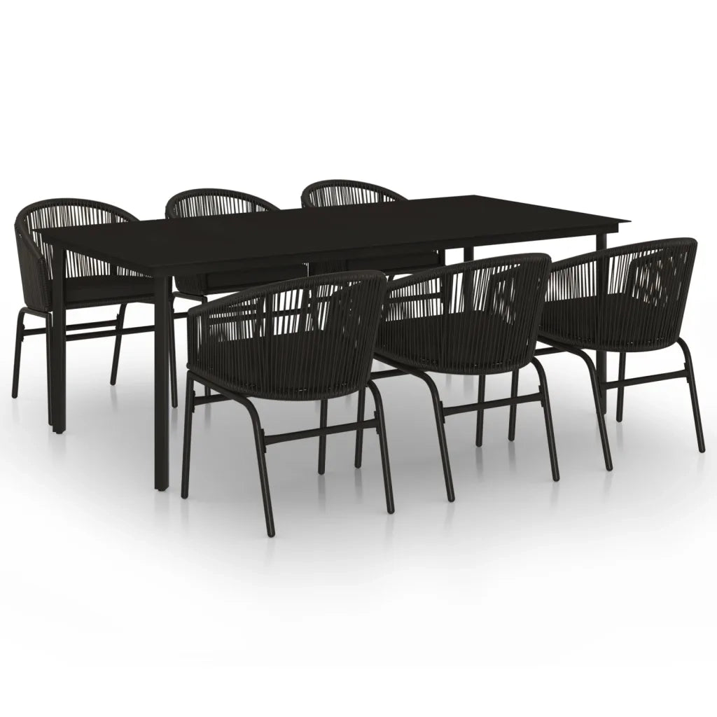 Set da Pranzo da Giardino 7 pz Nero cod mxl 42012