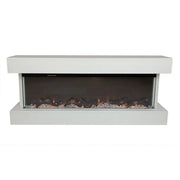 Tempo Style - Camino elettrico a parete e da incasso ALARO PLUS | Stufa ventilata da 750W/1500W a basso consumo (Bianco, 128cm)