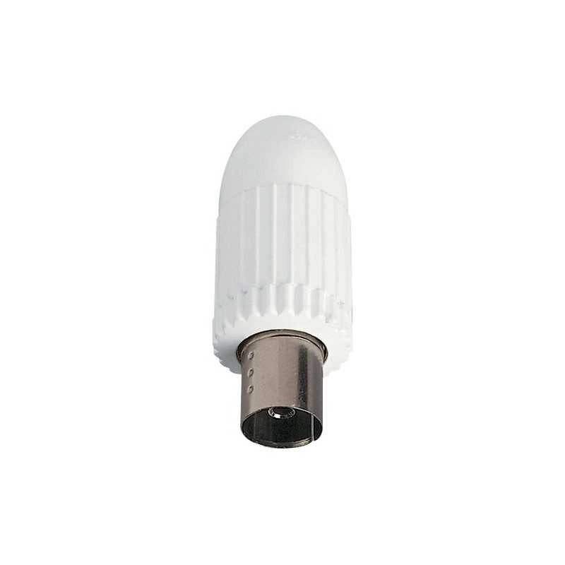01645 Connettore Coassiale Tv-Rd-Sat Femmina Bianco