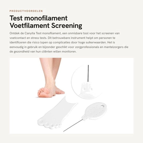 Strumento di screening a monofilo 10g - Test di contatto - Test di stress - Compatto - Leggero - Screening del piede