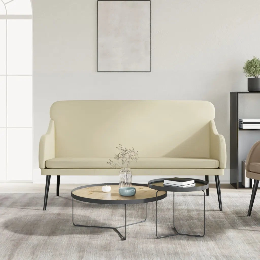 Panca Crema 110x76x80 cm in Similpelle CFW6117704