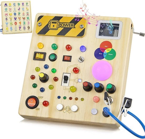 Attività Educativa per Bambini - Tavolo di Gioco Sensoriale in Legno per 1-4 Anni