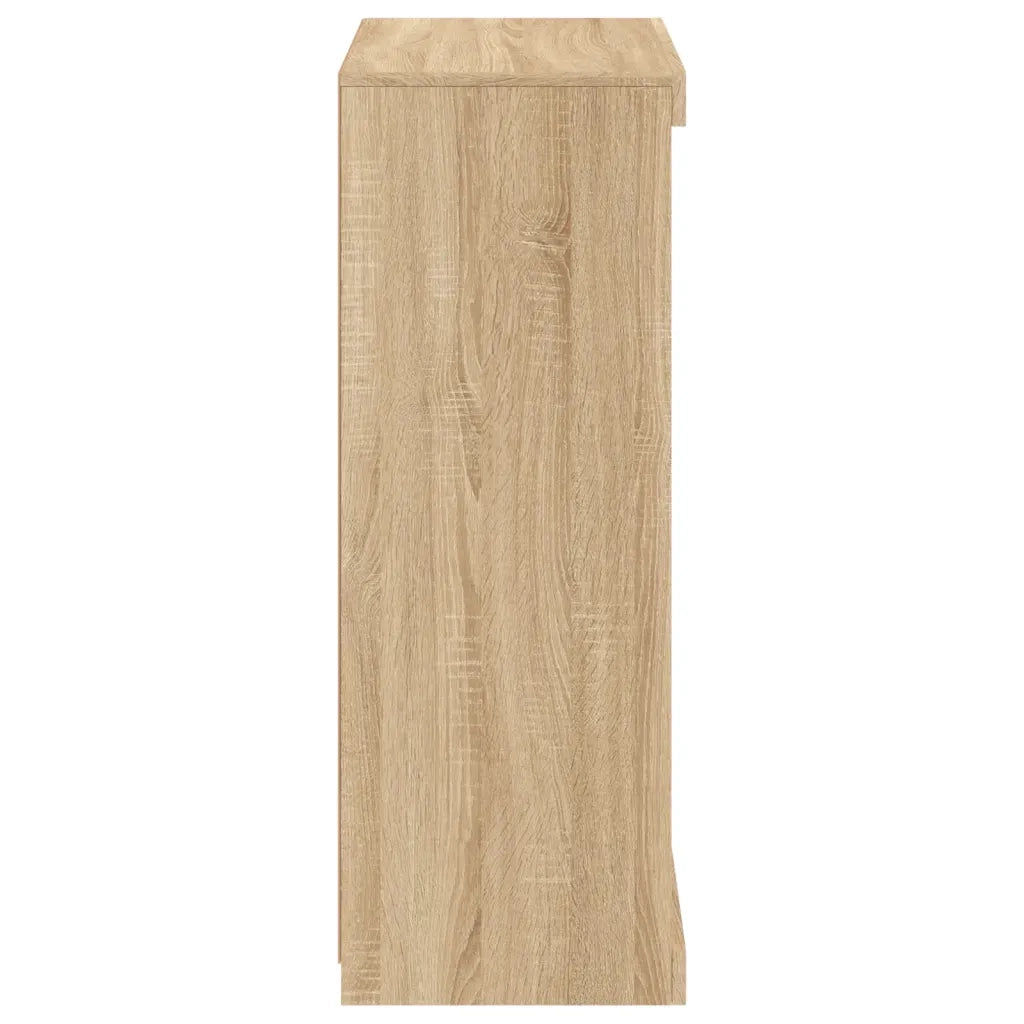 Credenza | Madia | Buffet da pranzo | Armadio da pranzo con Luci LED Rovere Sonoma 60,5x37x100 cm
