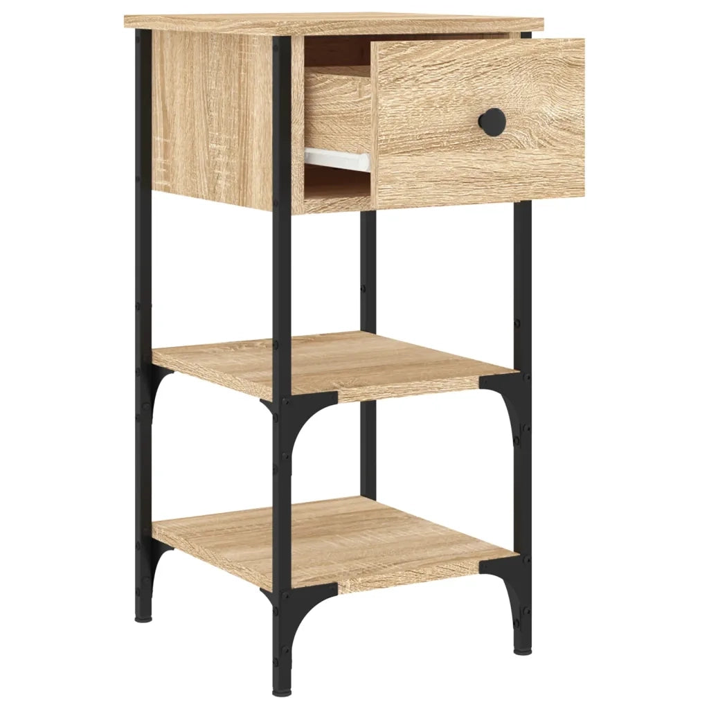 Set di 2 Comodini | Armadio da Notte | Mobiletto da notte Rovere Sonoma 34x36x70 cm in Legno Multistrato
