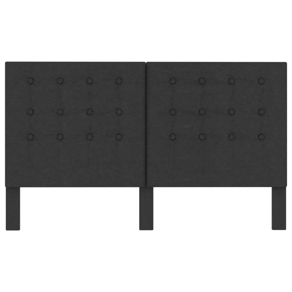 Testiera Letto Trapuntata Grigio Scuro in Tessuto 180x200 cm