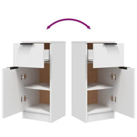 Credenze 2 pz Bianche 30x30x70 cm in Legno Multistrato cod mxl 9966