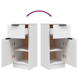 Credenze 2 pz Bianche 30x30x70 cm in Legno Multistrato cod mxl 9966