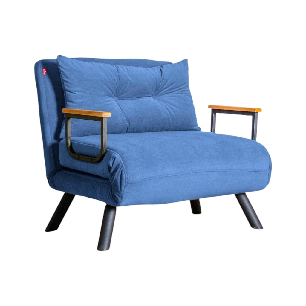 Poltroncina Keoni, Poltrona Reclinabile, 60x78x78h cm blu