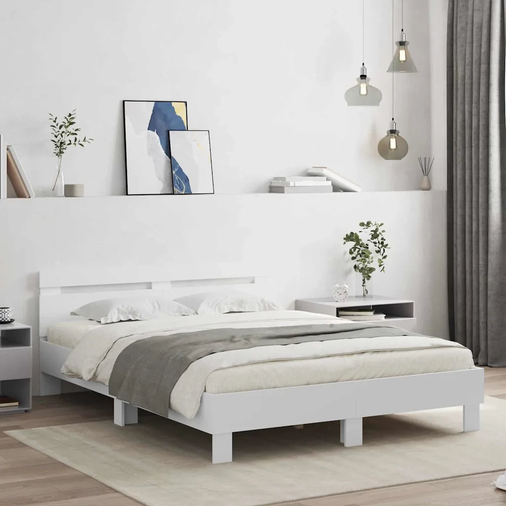 Struttura del letto Bianco 137 x 190 cm Legno multistrato 3402851