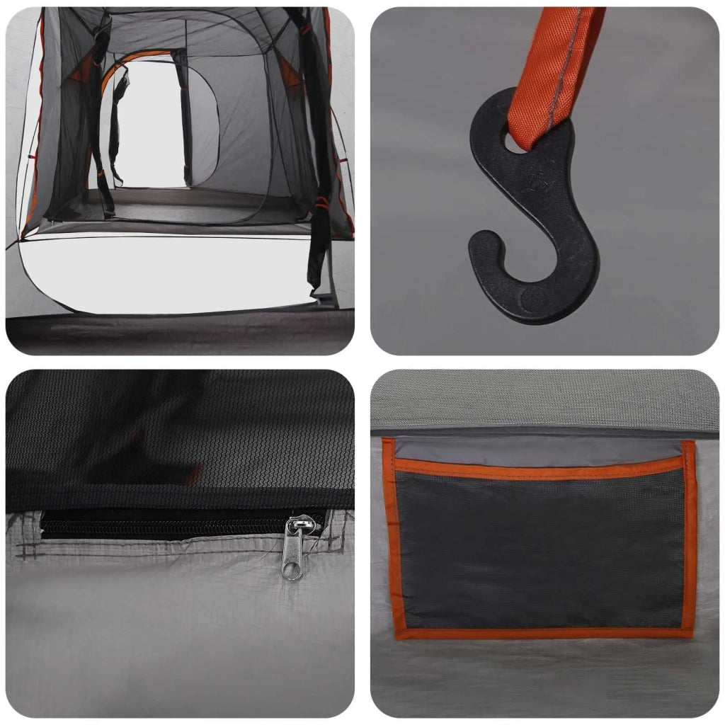 Tenda a tunnel Grigio e arancione 520 x 260 x 175 cm 42017405