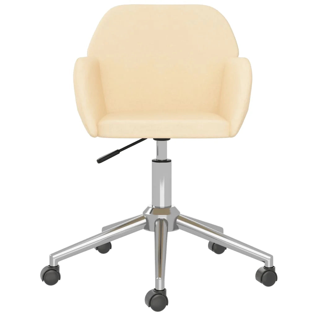 Sedia poltrona girevole ufficio computer studio tessuto crema 02_0024100