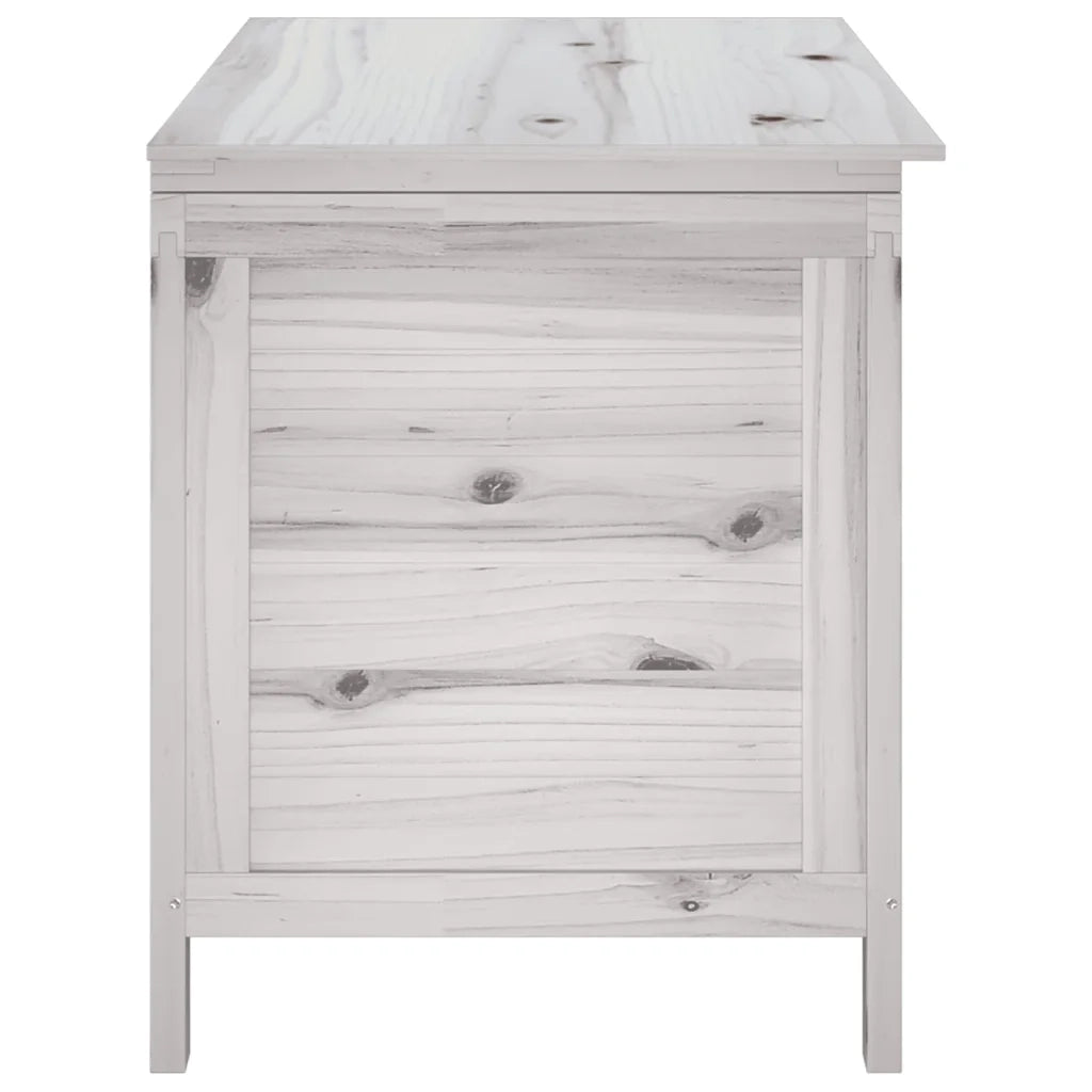Contenitore Giardino Bianco 99x49,5x58,5cm Legno Massello Abete