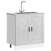 Mobile base lavello-Armadietto da bagno Porto Grigio Cemento 80x46x81,5 cm