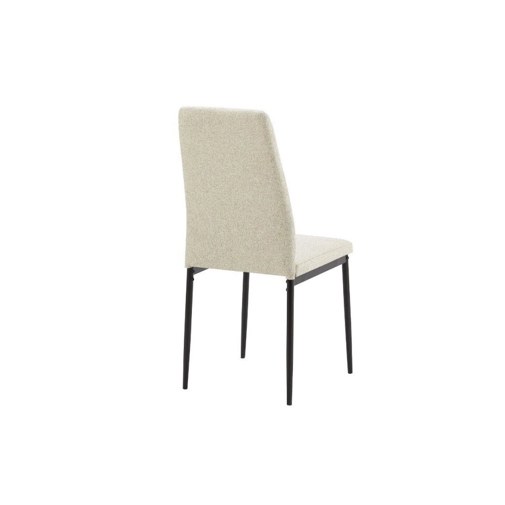 Set 4 Sedie da pranzo tessuto beige Adara 63.5x44x89h