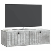 Mobile TV da Muro | Armadietto TV | Mobile Porta TV Grigio Cemento 98 x 41 x 30 cm