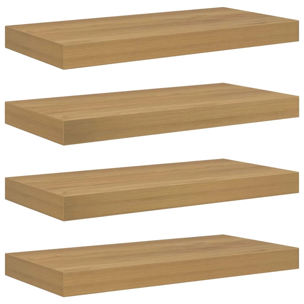 Scaffale da parete 4 pz Marrone 50 x 23,5 x 3,8 cm 42019946