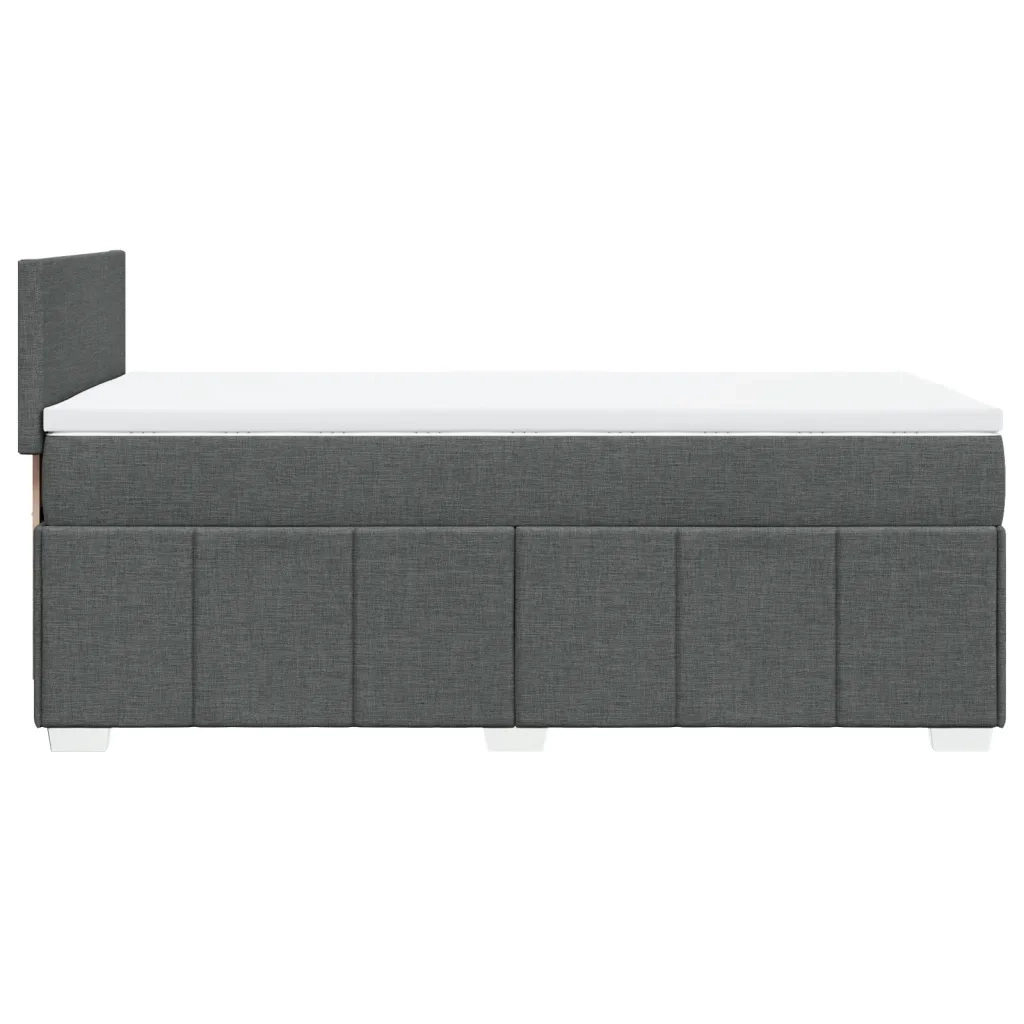 Giroletto a Molle con Materasso Grigio Scuro 90x190 cm Tessuto 3289217