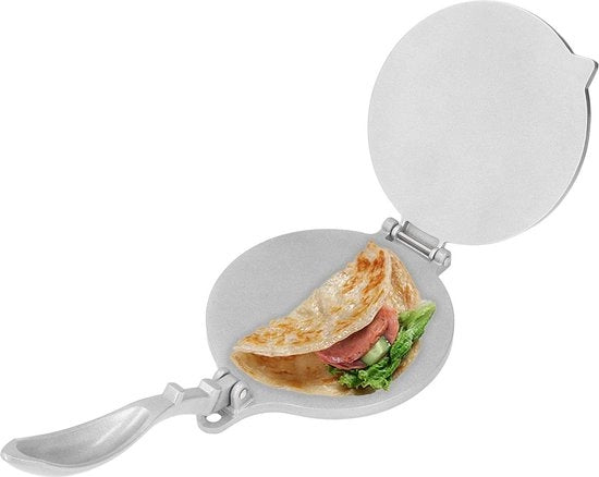 Frittelle e Roti Maker in Acciaio Leggero - Zaffera per Patacones - 19.6 cm Quesadilla Maker