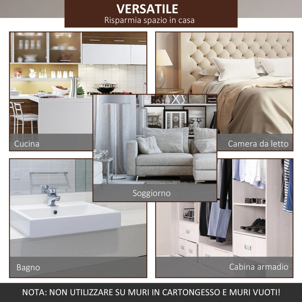 200CM/6.6FT Binario con Kit di Accessori per Porte Scorrevoli in Stile Rustico in Legno