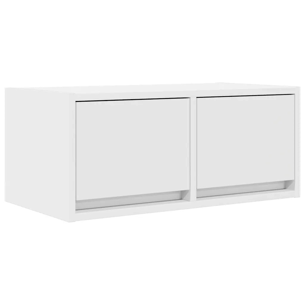 Mobili TV a Parete 2pz Bianchi 60x31x25,5 cm Legno Multistrato 861491