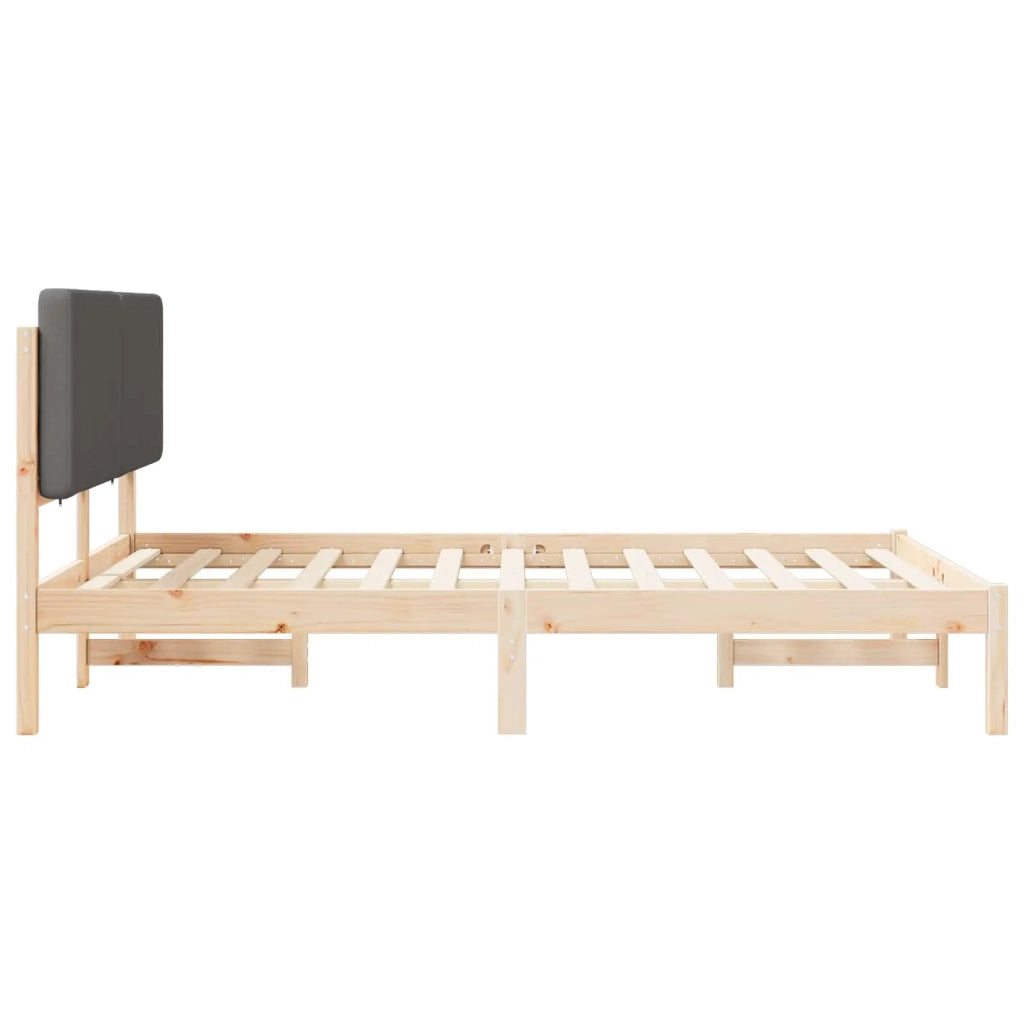 Letto con Testiera Rivestita Grigio scuro 150 x 200 cm 877900
