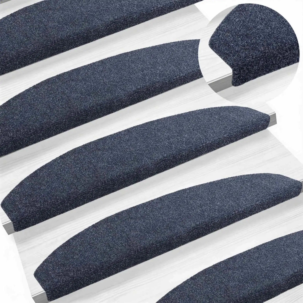 Tappetini per scale autoadesivi 15 pcs Blu 80 x 24,5 x 3,5 cm 42038669