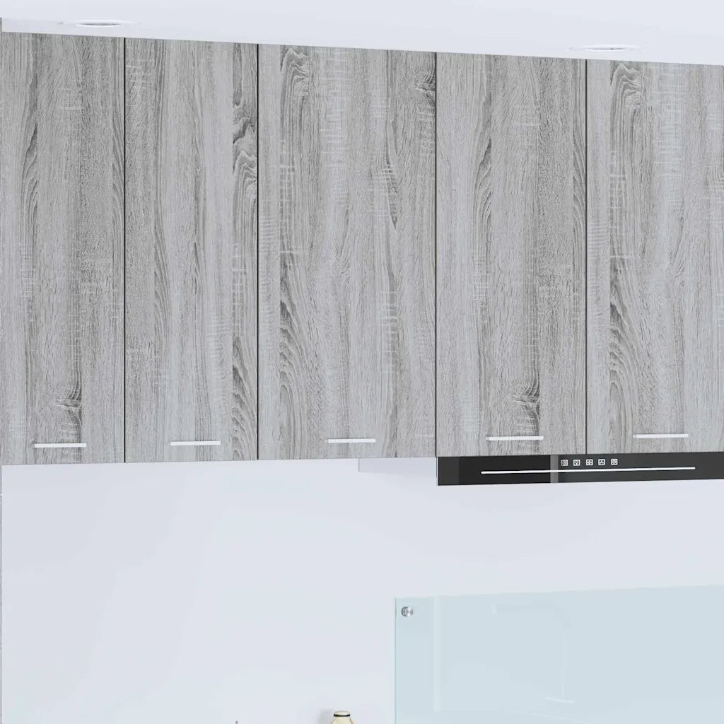 Armadio pensile Grigio Sonoma e Bianco 40 x 31 x 80 cm
