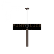 SQUARE TUBE SOSPENSIONE 1 LUCE MARRONE CAVO CM.250 CON BASE 1173-S1-MA