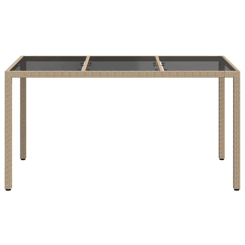 Tavolo da Giardino Beige 150 x 90 x 75 cm polyrattan 362543