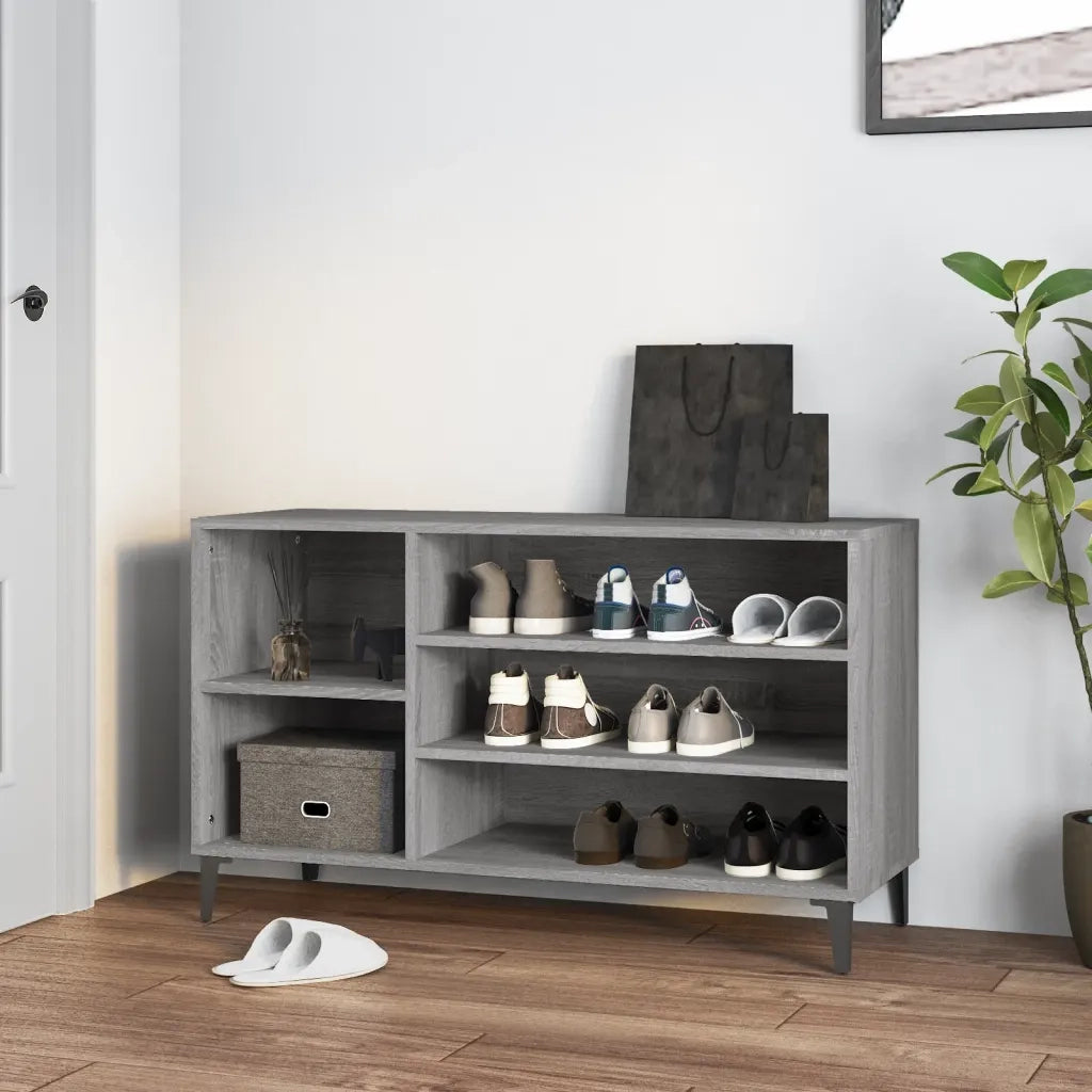 Scarpiera | Mobile per scarpe Grigio Sonoma 102x36x60 cm in Legno Multistrato