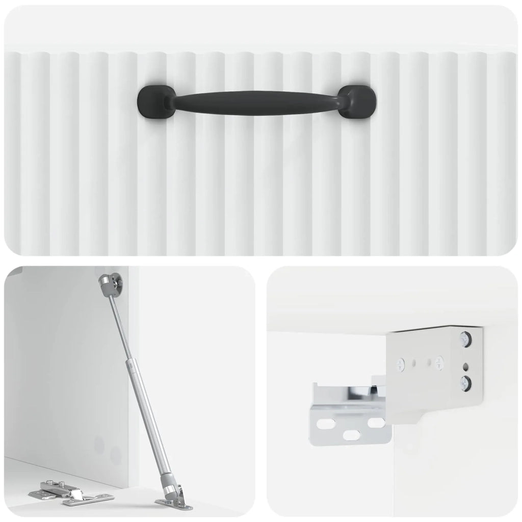 Mobile Porta TV da Muro Bianco 59,5 x 31 x 30 cm 899045