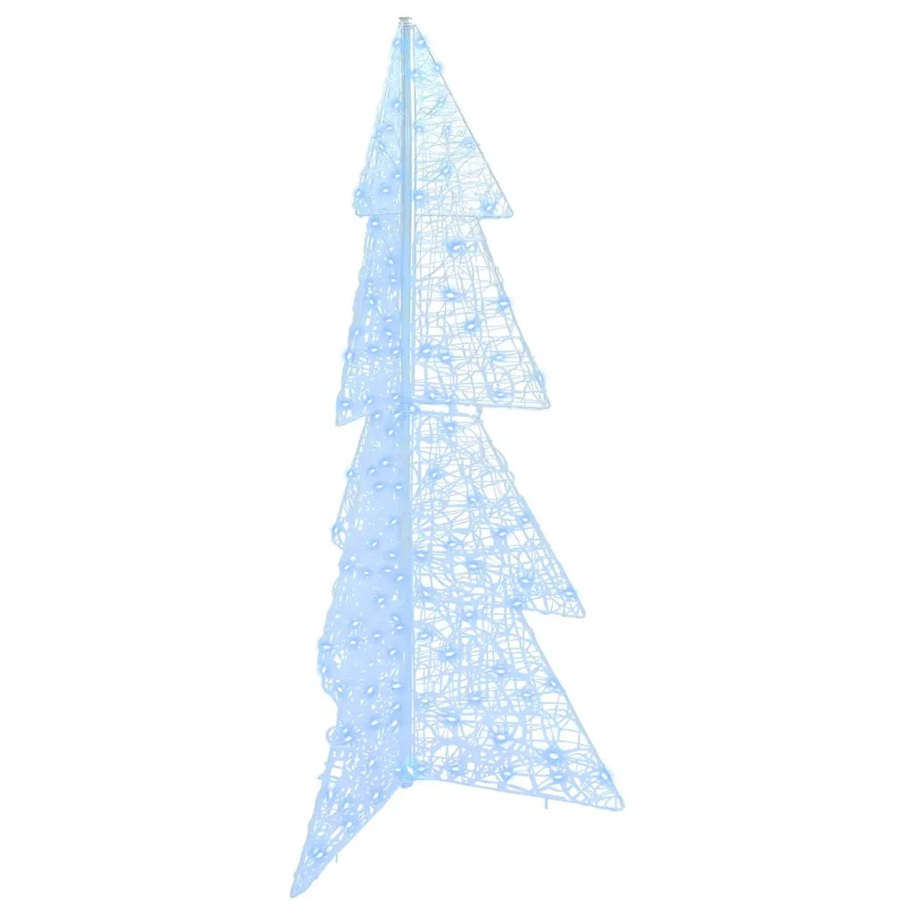 Albero di Natale con 160 LED Bianco Freddo 150 cm Acrilico