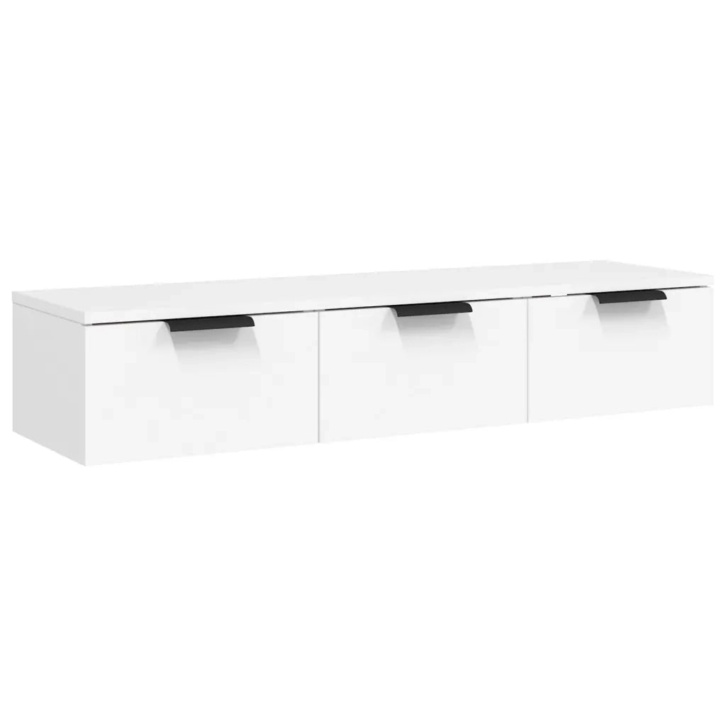 Armadietto a Muro Bianco 102x30x20 cm in Legno Multistrato 811403
