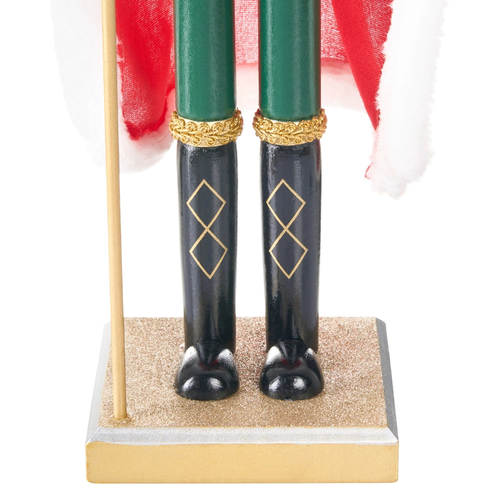 Statuetta schiaccianoci in legno di pino rosso Decorazione natalizia fatta a mano