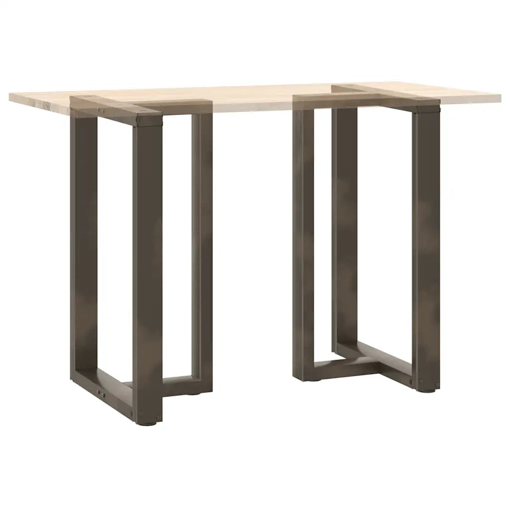 Gambe per tavolo da bar a forma di T 2 pz | Piede del tavolo nere 60x35x(90-91) cm in acciaio