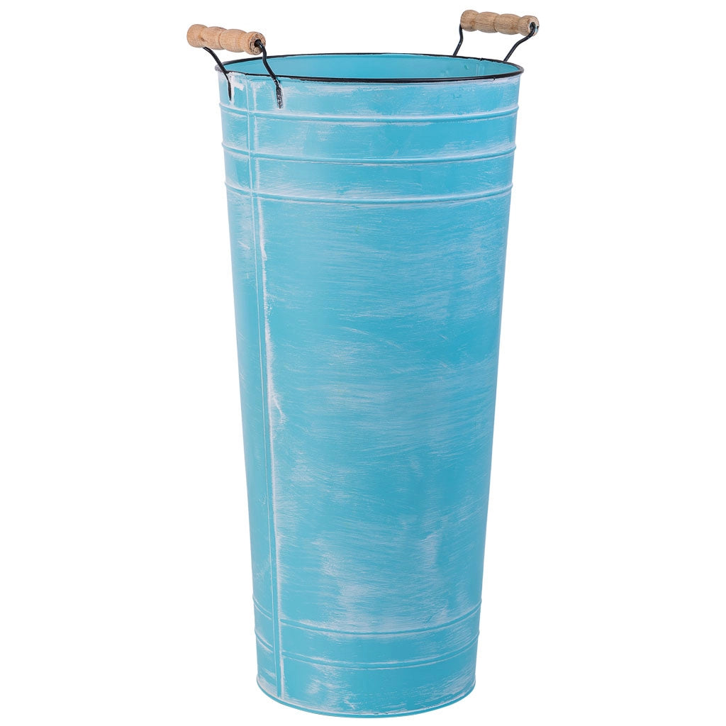 Portaombrelli tondo in metallo blu d23,5x50h b:18