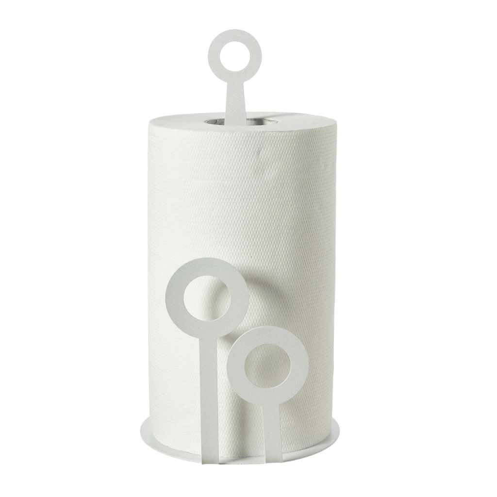 Porta rotoli da cucina Bollicine Bianco marmo