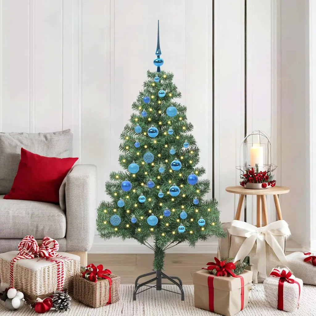 Albero di Natale | Decorazioni natalizie con 150 LED con supporto Verde 150 cm PVC