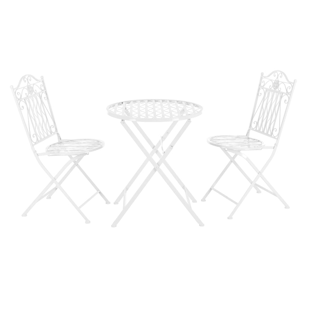 Set da bistrot in metallo bianco per il giardino 03_0006934