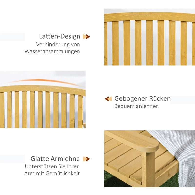 SEDIA DA GIARDINO 2 posti 143x51x85 cm Legno di abete Arancione